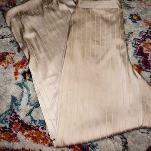 Beige high waisted striped pants